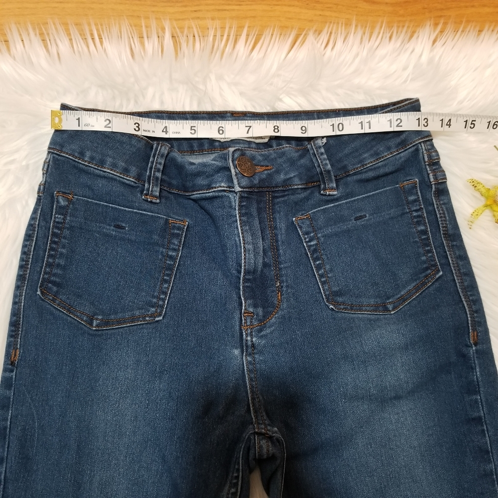 FREE PEOPLE Medium Blue Skinny jeans SIZE W27, With Pockets. - Picture 8 of 17